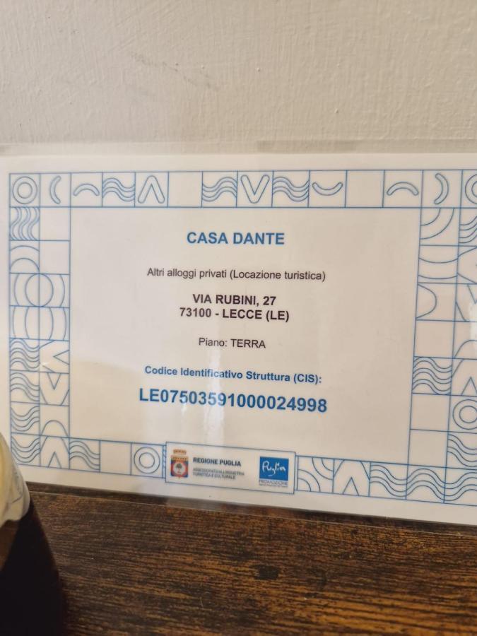 Willa Casa Dante Deliziosa Casa A Due Passi Dal Centro Lecce Zewnętrze zdjęcie